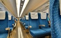 Inside the N700 series Shinkansen bullet train. Tokyo Station. Tokyo. Japan Royalty Free Stock Photo